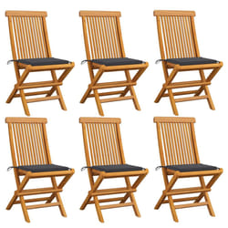 VidaXL 3072917 chaise d'extérieur Terrace Siège rembourré Teck Anthracite