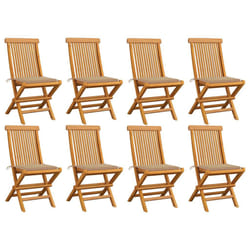 VidaXL 3072920 chaise d'extérieur Terrace Siège rembourré Teck Beige
