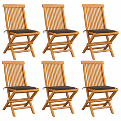 VidaXL 3072925, Terrace, Siège rembourré, Teck, Taupe, Polyester, 470 mm