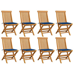 VidaXL 3072927 chaise d'extérieur Terrace Siège rembourré Teck Bleu