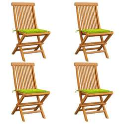 VidaXL 3072928 chaise d'extérieur Terrace Siège rembourré Teck Vert