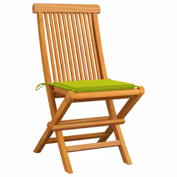VidaXL 3072928 chaise d'extérieur Terrace Siège rembourré Teck Vert