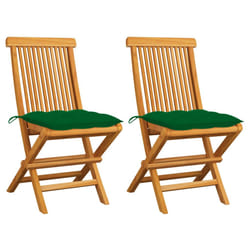 VidaXL 3072937 chaise d'extérieur Terrace Siège rembourré Teck Vert