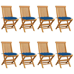VidaXL 3072942 chaise d'extérieur Terrace Siège rembourré Teck Bleu
