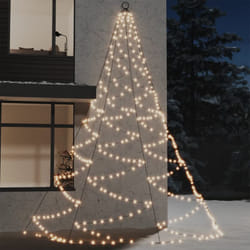 Vidaxl - Arbre mural avec crochet métallique 720 led Blanc chaud 5 m