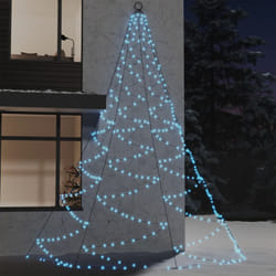 Vidaxl - Arbre mural avec crochet métallique 720 led Blanc froid 5 m