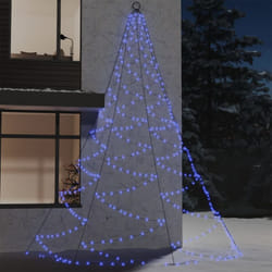 Vidaxl - Arbre mural avec crochet métallique 720 led Bleu 5 m Int/Ext