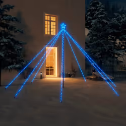 vidaXL Sapin de Noël à LED Intérieur/Extérieur 576 LED bleu 3,6 m - TU