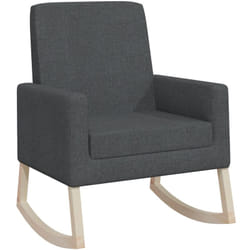 Chaise À Bascule Gris Foncé Tissu Vidaxl