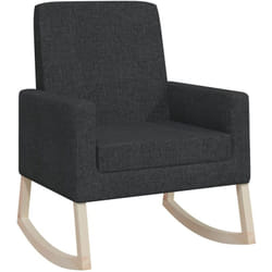 Chaise À Bascule Noir Tissu Vidaxl