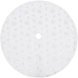 Jupe de sapin de Noël de luxe Blanc 150 cm Fausse fourrure Vidaxl