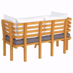 VidaXL 316264 banc de jardin Bois d'acacia, Tissu, Polyester - Vue supplémentaire 5