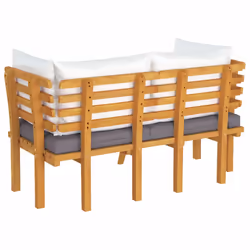 VidaXL 316265 banc de jardin Bois d'acacia, Tissu, Polyester - Vue supplémentaire 5