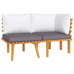 VidaXL 316267, Bois d'acacia, Tissu, Polyester, Adultes et enfants, 6 cm, 54 cm, 58,5 cm