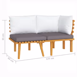 VidaXL 316267 banc de jardin Bois d'acacia, Tissu, Polyester - Vue supplémentaire 7