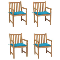 VidaXL 3073008 chaise d'extérieur Terrace Siège rembourré Teck Bleu