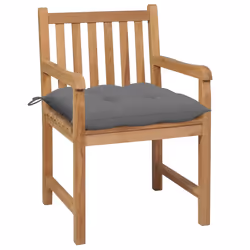 VidaXL 3073020 chaise d'extérieur Terrace Siège rembourré Teck Gris