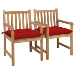 VidaXL 3073025 chaise d'extérieur Terrace Siège rembourré Teck Rouge