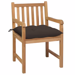 VidaXL 3073027 chaise d'extérieur Terrace Siège rembourré Teck Taupe - Vue supplémentaire 2