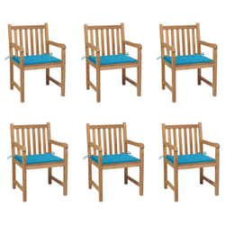 VidaXL 3073035 chaise d'extérieur Terrace Siège rembourré Teck Bleu
