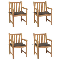 VidaXL 3073039 chaise d'extérieur Terrace Siège rembourré Teck Taupe