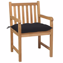 VidaXL 3073053 chaise d'extérieur Terrace Siège rembourré Teck Noir - Vue supplémentaire 3