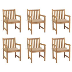 VidaXL 3073061 chaise d'extérieur Terrace Siège rembourré Teck Beige