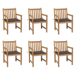 VidaXL 3073066 chaise d'extérieur Terrace Siège rembourré Teck Taupe