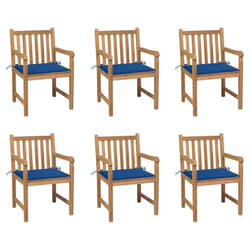 VidaXL 3073068 chaise d'extérieur Terrace Siège rembourré Teck Bleu