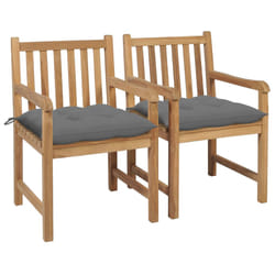 VidaXL 3073074 chaise d'extérieur Terrace Siège rembourré Teck Gris