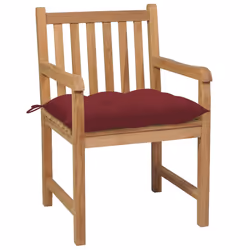 VidaXL 3073082 chaise d'extérieur Terrace Siège rembourré Teck Rouge - Vue supplémentaire 3