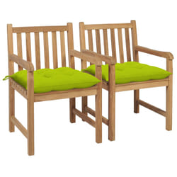 VidaXL 3073084 chaise d'extérieur Terrace Siège rembourré Teck Vert