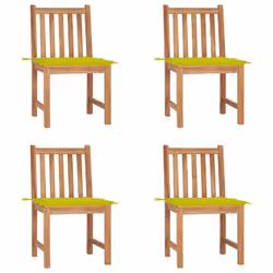 VidaXL 3073099, Terrace, Siège rembourré, Teck, Vert, Polyester, 500 mm