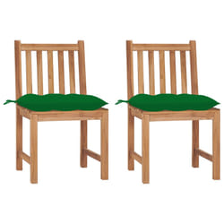 VidaXL 3073108 chaise d'extérieur Terrace Siège rembourré Teck Vert