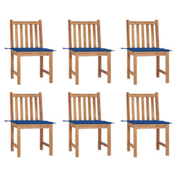 VidaXL 3073125 chaise d'extérieur Terrace Siège rembourré Teck Bleu