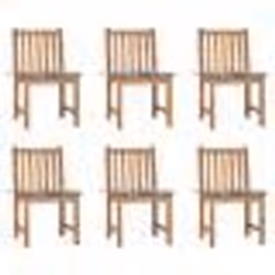 vidaXL Chaises de jardin lot de 6 avec coussins Bois de teck massif - TU
