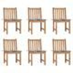 vidaXL Chaises de jardin lot de 6 avec coussins Bois de teck massif - TU
