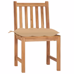 VidaXL 3073133 chaise d'extérieur Terrace Siège rembourré Teck Beige