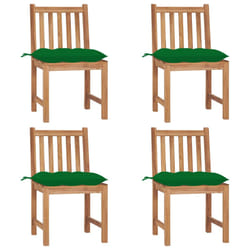 VidaXL 3073135 chaise d'extérieur Terrace Siège rembourré Teck Vert