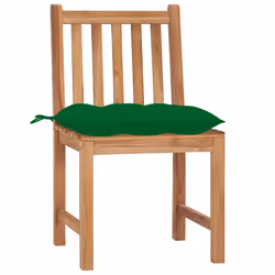 VidaXL 3073135 chaise d'extérieur Terrace Siège rembourré Teck Vert