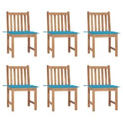 VidaXL 3073146 chaise d'extérieur Terrace Siège rembourré Teck Bleu