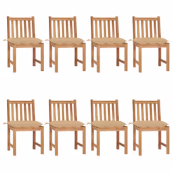 VidaXL 3073160, Terrace, Siège rembourré, Teck, Beige, Polyester, 500 mm