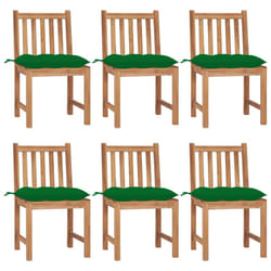 VidaXL 3073162 chaise d'extérieur Terrace Siège rembourré Teck Vert