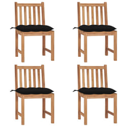 VidaXL 3073164 chaise d'extérieur Terrace Siège rembourré Teck Noir