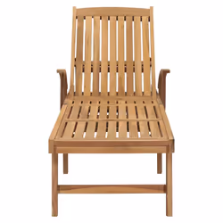 VidaXL 3073169 chaise d'extérieur Linge Acier galvanisé, Teck - Vue supplémentaire 4