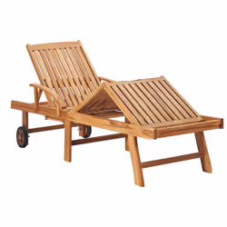 VidaXL 3073181 chaise d'extérieur Linge Siège rembourré Acier galvanisé, Teck Bleu