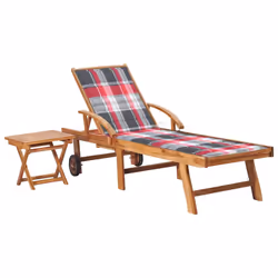 VidaXL 3073184, Linge, Siège rembourré, Acier galvanisé, Teck, Polyester, 1950 mm, 595 mm