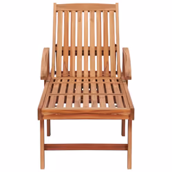 VidaXL 3073196 chaise d'extérieur Linge Siège rembourré Acier galvanisé, Teck Bleu - Vue supplémentaire 5