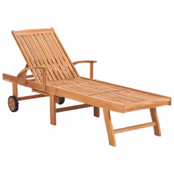 VidaXL 3073197 chaise d'extérieur Linge Siège rembourré Acier galvanisé, Teck Vert
