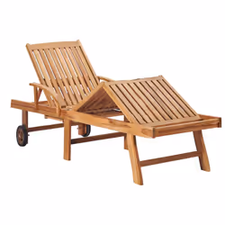VidaXL 3073200 chaise d'extérieur Linge Siège rembourré Acier galvanisé, Teck - Vue supplémentaire 3